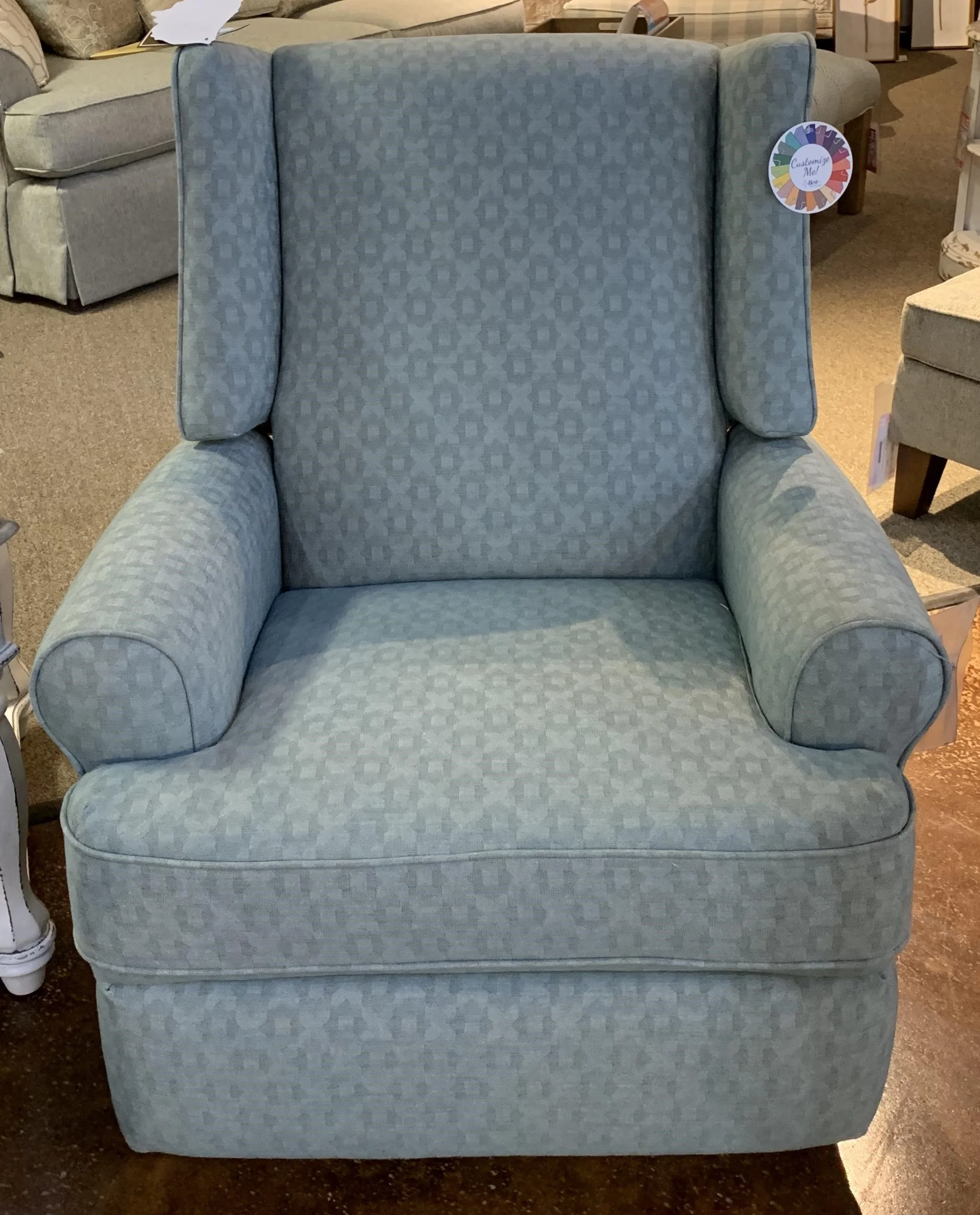 Best Home Furnishings Logan Q5NI95C Wing Chair Style Swivel Glider Recliner Howell Furniture